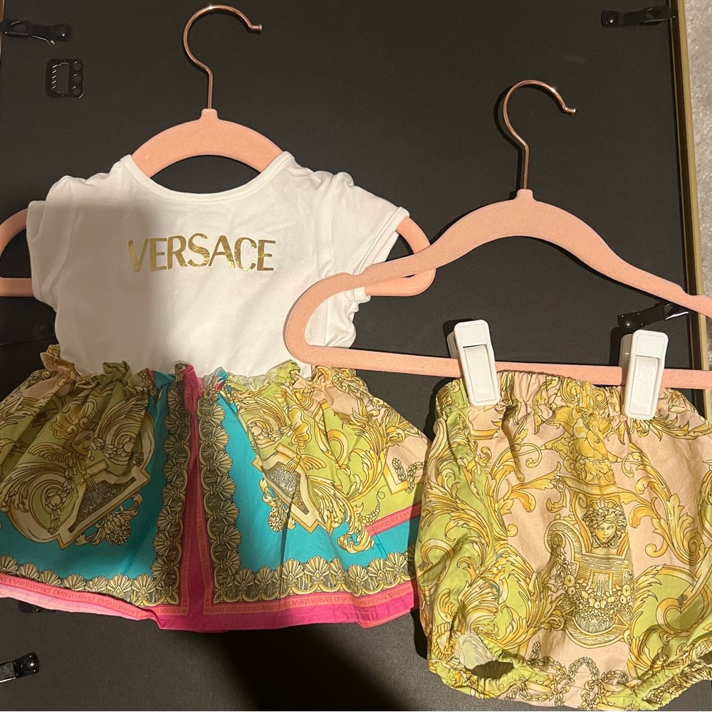 COPY - Baby girl Versace dress with  3-6 months wore only once excellent condit…